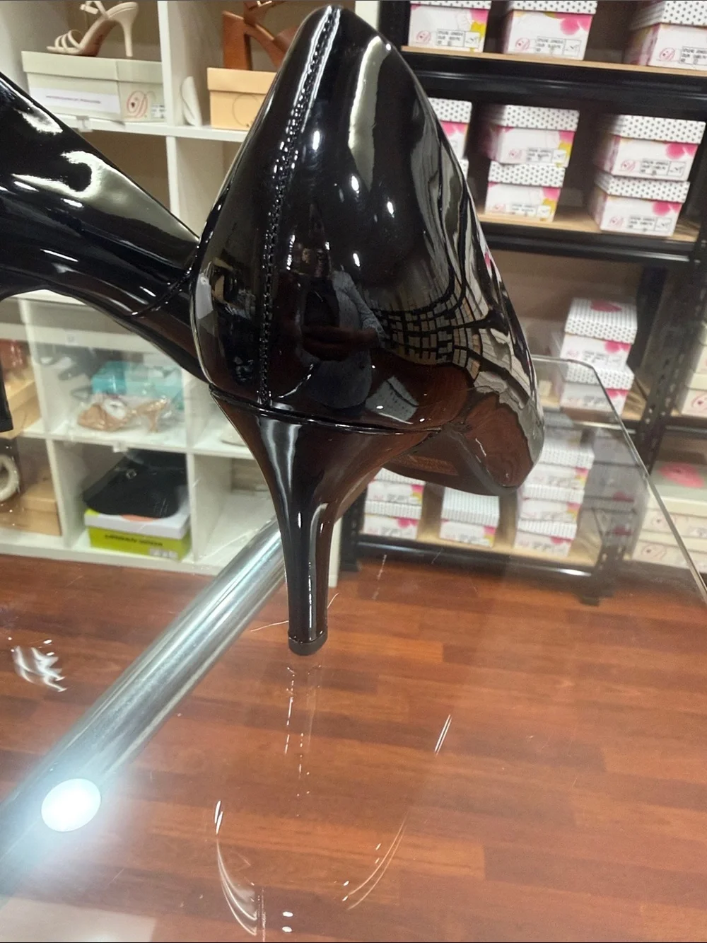 Cityclassified Black Patent Mid-Heel Classic Pump